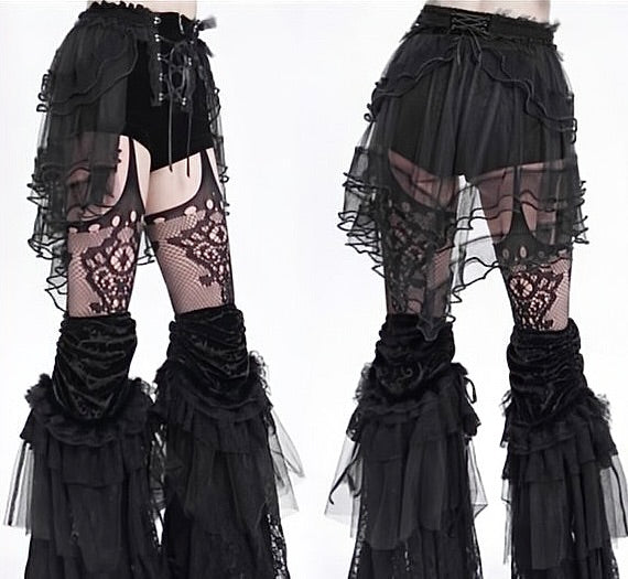 GOTHIC DOLLY VELVET BLOOMERS SHORTS