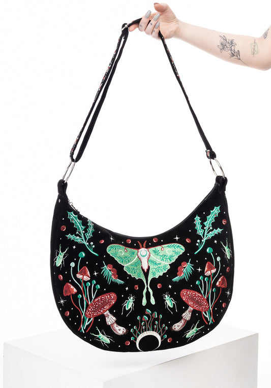 AUTUMNAL EQUINOX HOBO BAG with magical embroidery