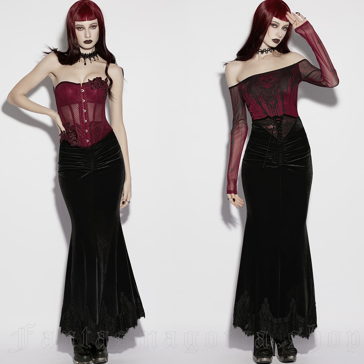 VELVET ENIGMA BLACK SKIRT