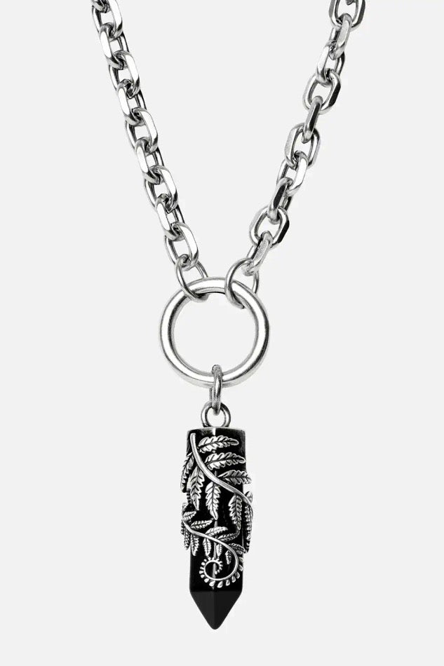 CRYSTAL FERN O-RING CHOKER