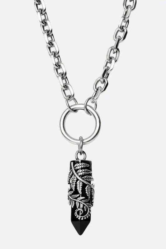 CRYSTAL FERN O-RING CHOKER