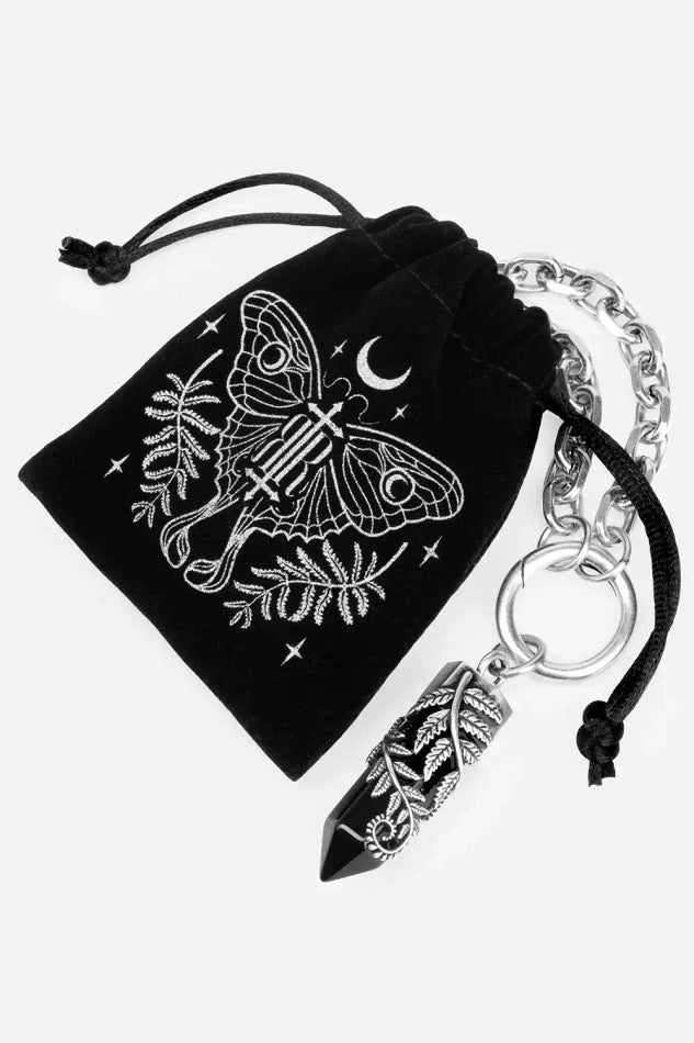 CRYSTAL FERN O-RING CHOKER