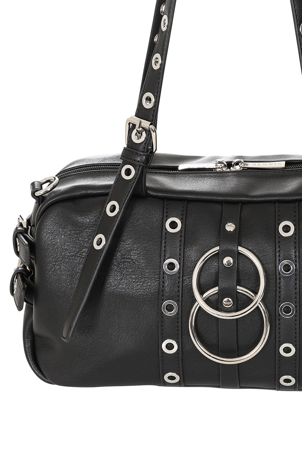 BLACK HEXY GLAM HANDBAG