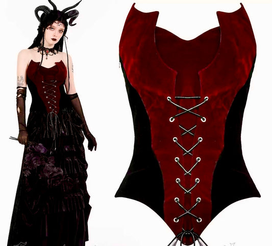 BLOOD BAT CORSET TOP