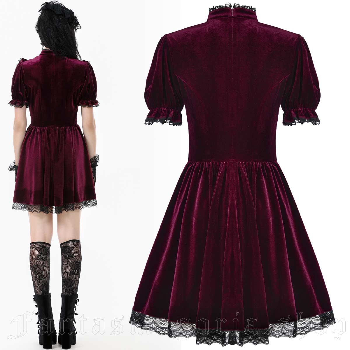 VELVET CHERRY DRESS