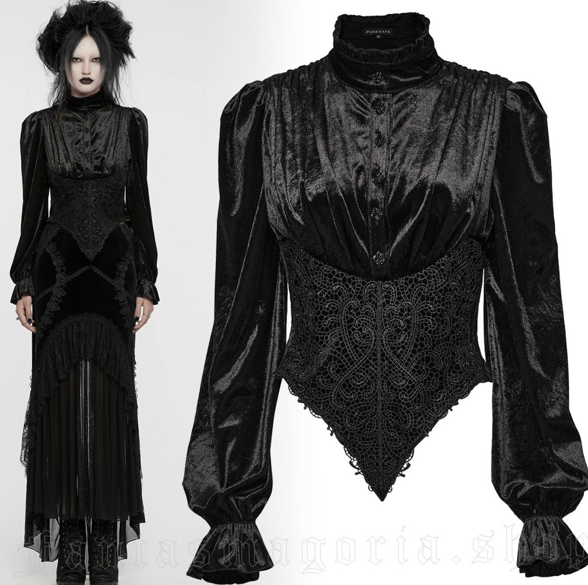 LADY MACBETH GOTHIC BLOUSE TOP