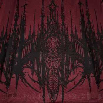 GOTHIC CATHEDRAL ROUGE MESH DRESS