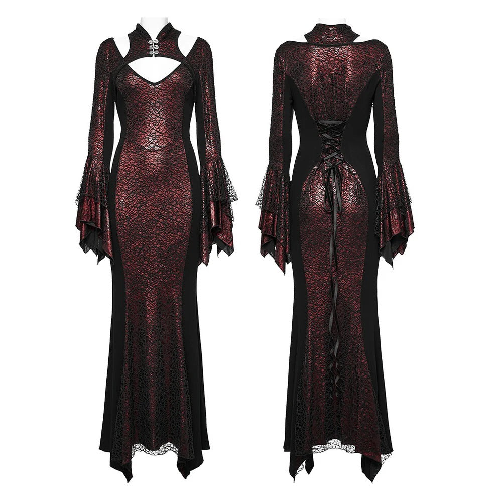 Vampyra Black Red Long Dress