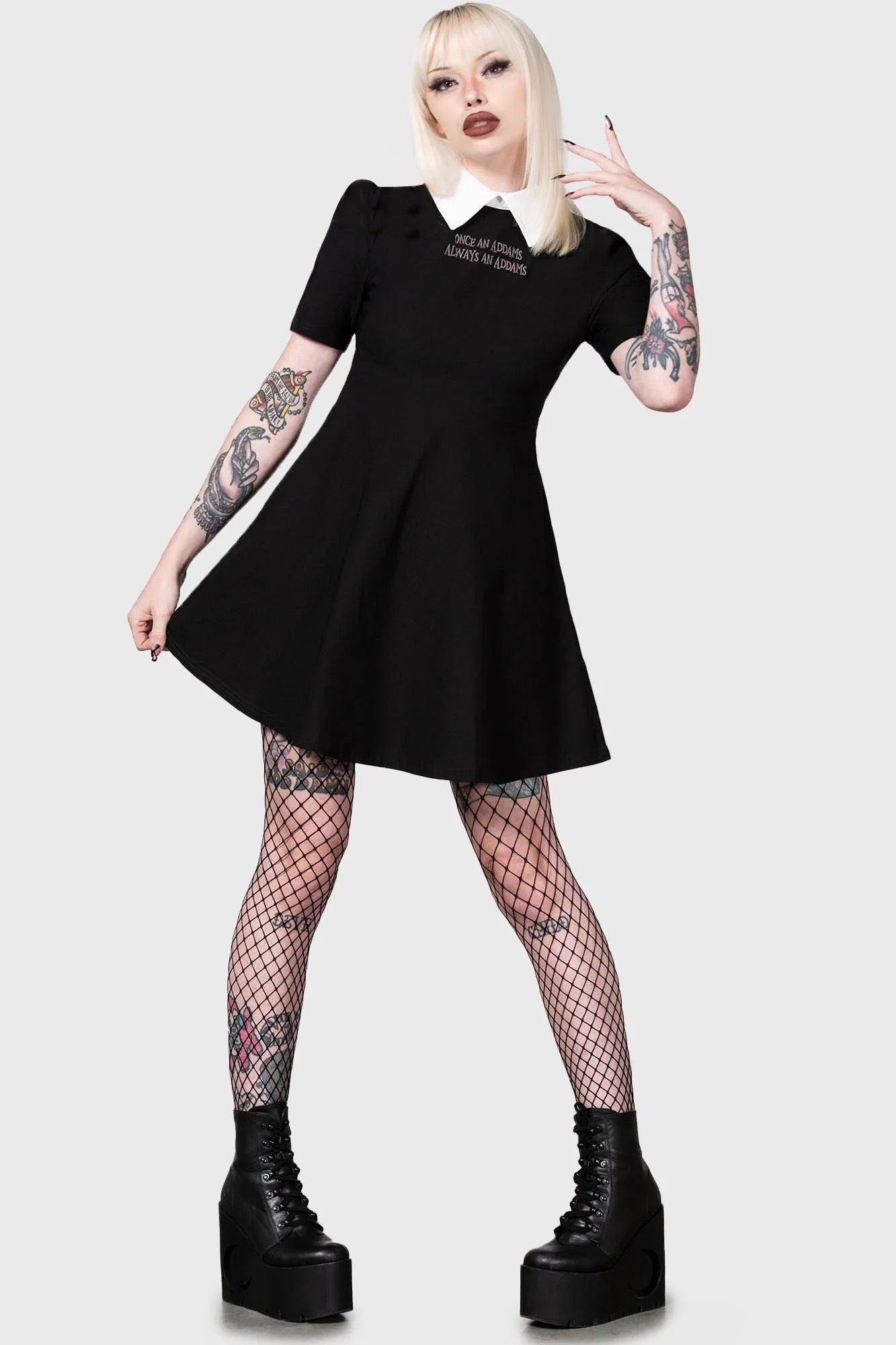 BLACKEST HEART SKATER DRESS