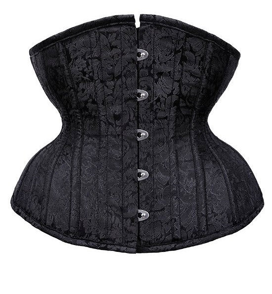 Gothic corset, hourglass shape, sturdy "CU10 Black Brocade Underbust"