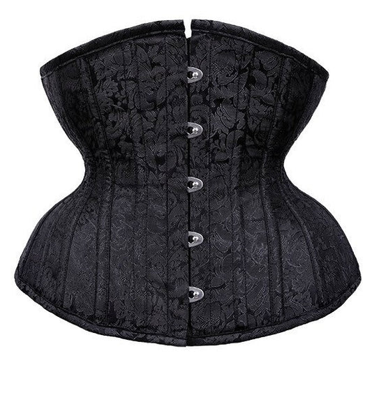 Gothic corset, hourglass shape, sturdy "CU10 Black Brocade Underbust"
