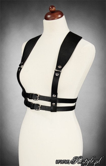 Underbust harness belt " WIDE STRAPS BELT BLACK"