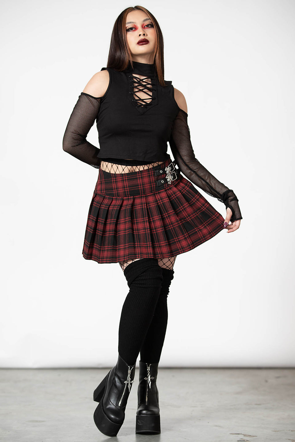 BAT GIRL SKIRT [TARTAN]