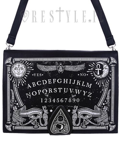 Black gothic, occult handbag, spirit board, planchette "OUIJA BOARD BAG"