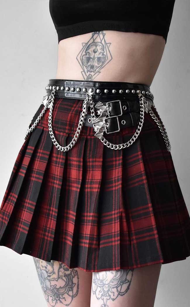 BAT GIRL SKIRT [TARTAN]