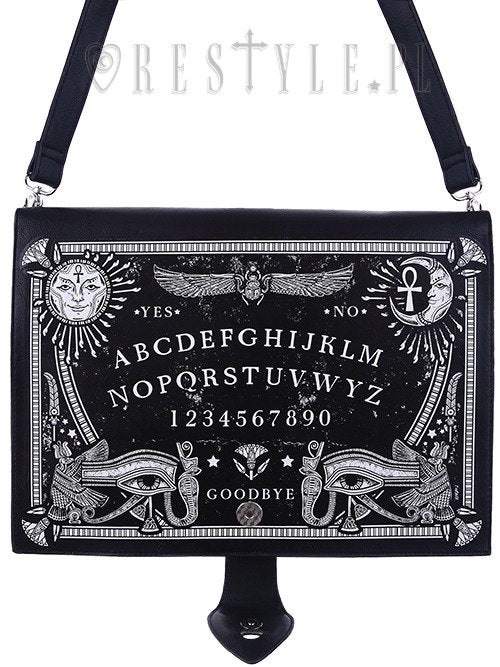 Black gothic, occult handbag, spirit board, planchette "OUIJA BOARD BAG"