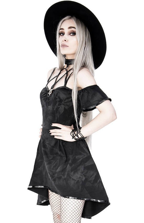 Pentagram Choker Tunic Gothic Dress with harness