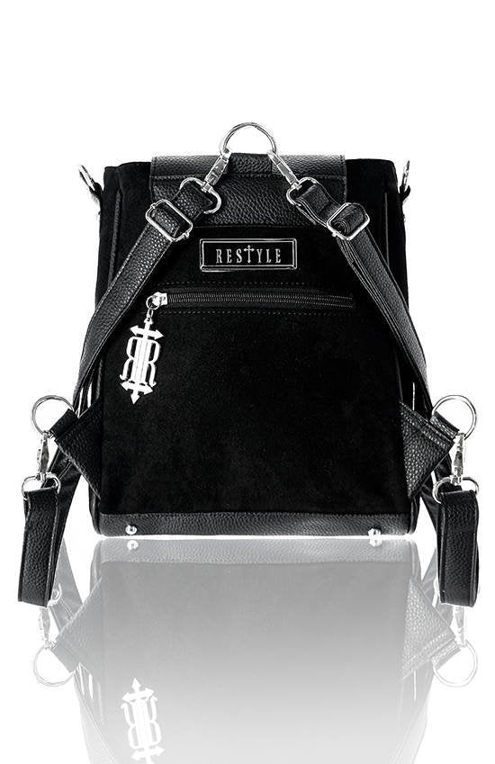 CIRCE BACKPACK and BAG in one, logo gothic purse